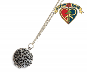 Essential Oils Filigree Round Diffuser Necklace