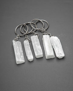 Selenite Keychain