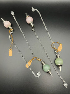 Rose Quartz & Green Aventurine Pendulums