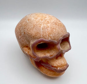 Orange Calcite Skull